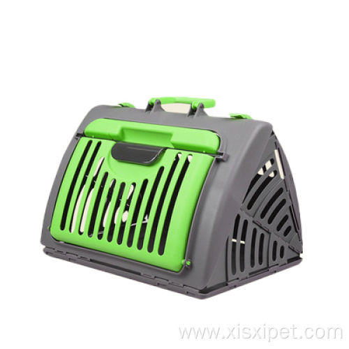 Carrier cage with pet mat for airline travel